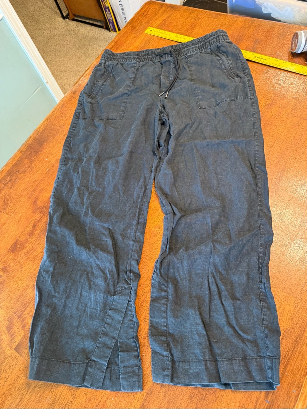 Athleta Wide Leg Pants in Dark Gray